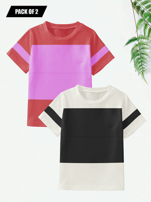 Pack Of 2 Single Jersey Tee Shirt For Kids