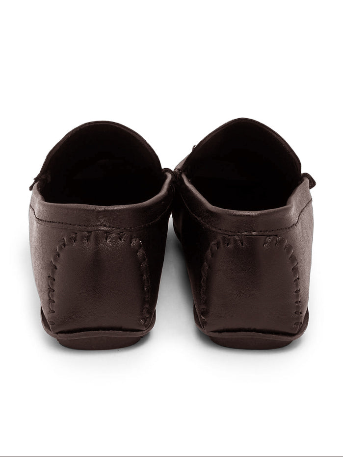 Men's Comfortable Loafer Shoes With Buckle-Brown-AZ02