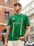 Holiday Time Single Jersey Crew Neck Tee Shirt For Men-Green-SP1737/RT2426