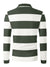 Louis Vicaci Long Sleeve Polo Shirt For Men-White with Olive Stripe-BE70