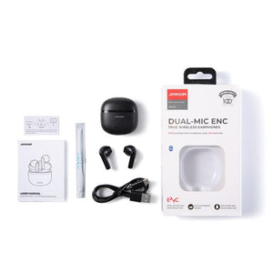 JOYROOM JR-TL11 Dual-Mic ENC True Wireless Earbuds-White-BE1958/BR14099