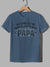 Celeb Single Jersey Crew Neck Tee Shirt For Men-Blue with Print-SP3003