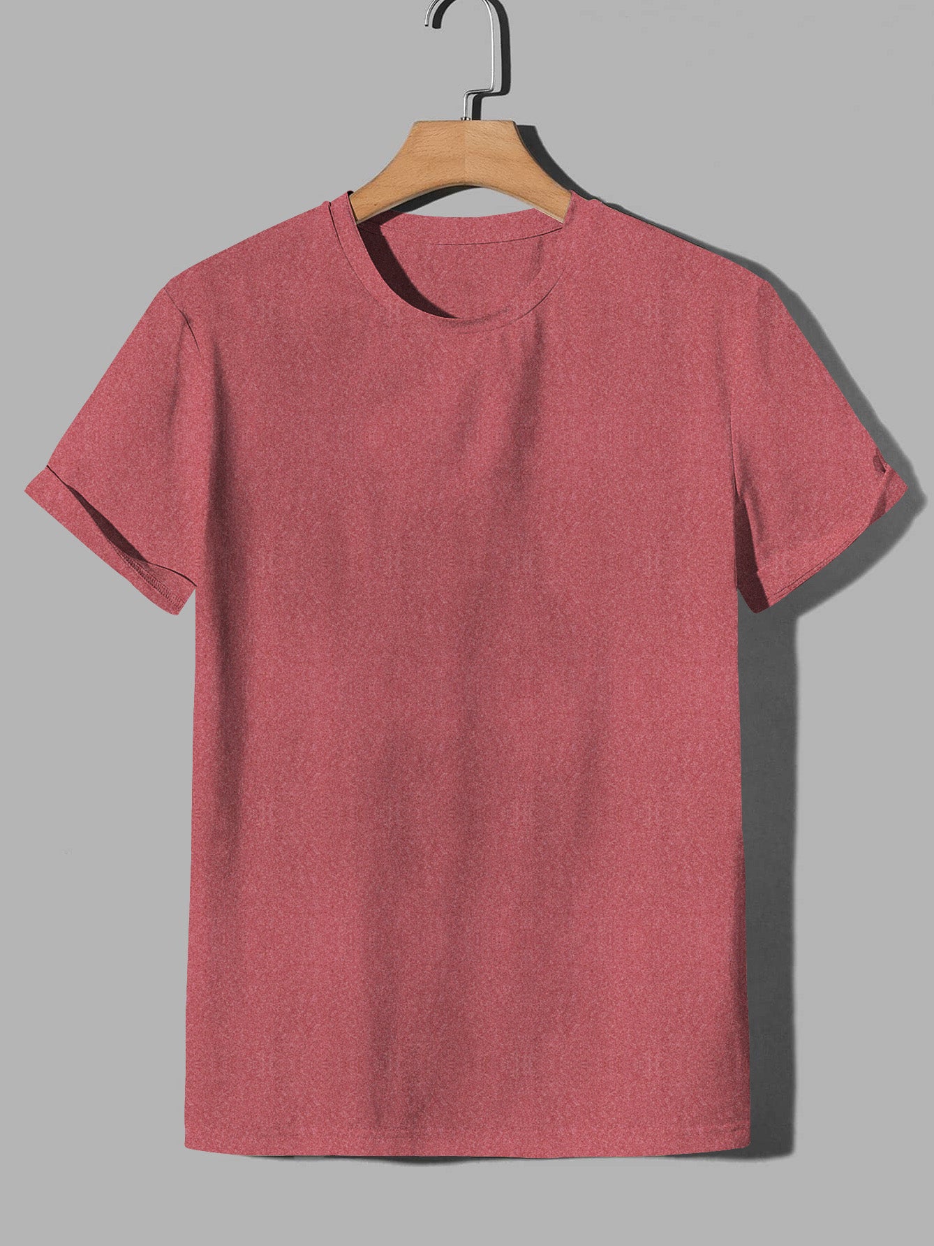 Coca Cola Crew Neck Tee Shirt For Men-Pink Melange-SP3160