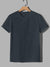 Nxt Single Jersey Crew Neck Tee Shirt For Men-Navy Melange-SP3079