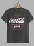 Coca Cola Crew Neck Tee Shirt For Men-Charcoal Melange with Print-SP3152