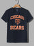 NFL Single Jersey Crew Neck Tee Shirt For Men-Navy with Print-SP3095