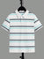 Louis Vicaci Single Jersey Polo Shirt For Kids-White with Stripes-SP1707