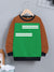 Louis Vicaci Fleece Sweatshirt For Kids-Green With Coral Orange-SP1375/RT2324
