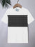 NXT Crew Neck Single Jersey Tee Shirt For Kids-White with Black Lining Panel-SP2234