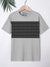 NXT Crew Neck Single Jersey Tee Shirt For Kids-Grey Melange with Black Lining Panel-SP2274