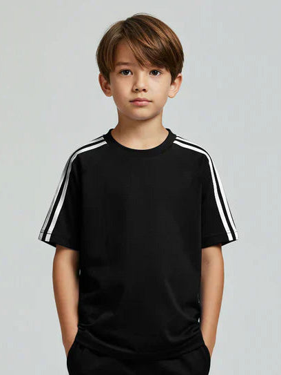 Ads Summer T Shirt For Kids-Black-NSK17
