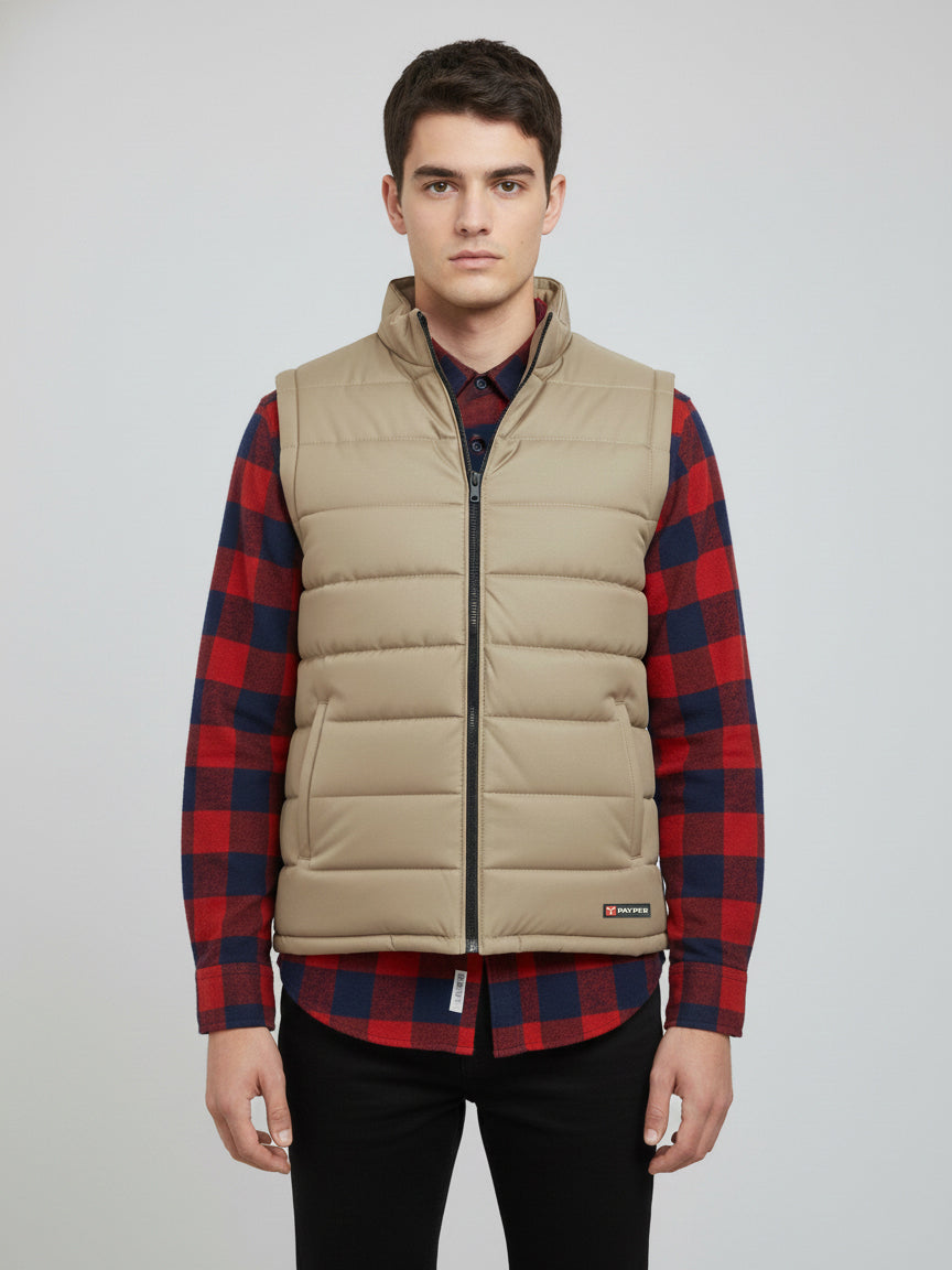 Payper Winter Sleeveless Zipper Mockneck Jacket For Men-Light Skin-PH39