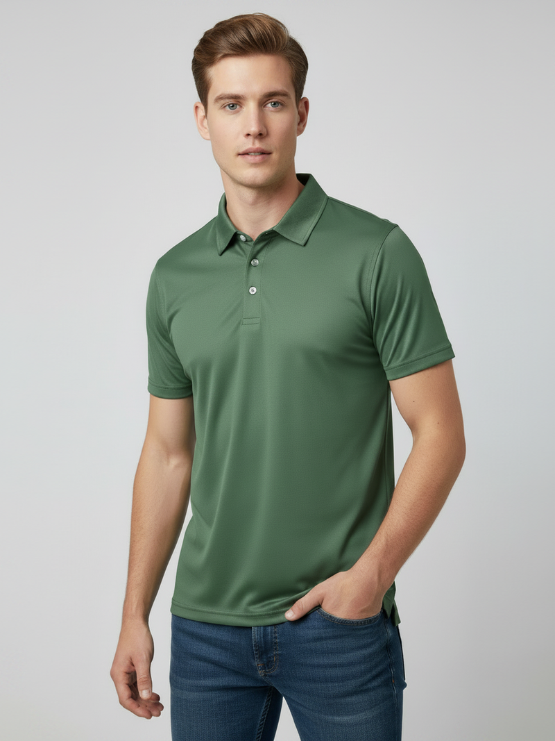 Rawgear Summer Dry Fit Polo Shirt For Men-Light Olive Green-BE6731