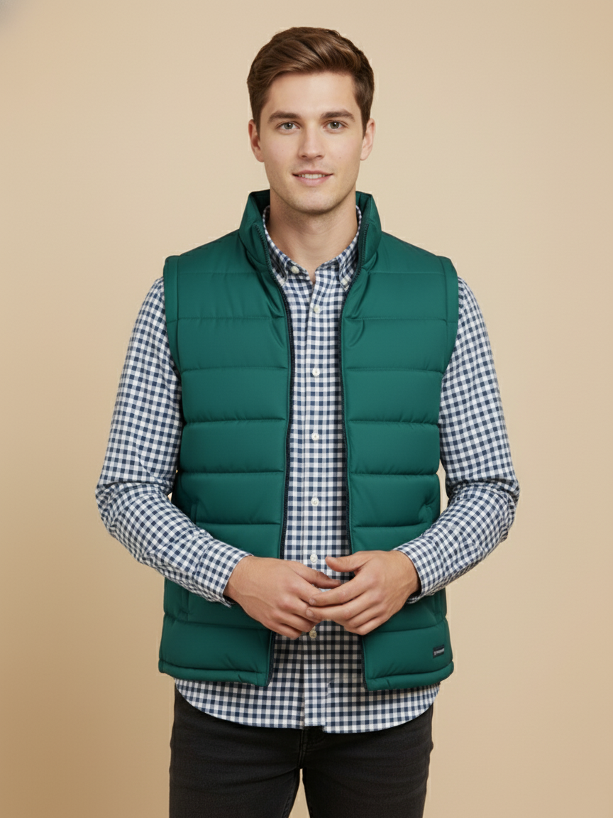 Payper Winter Sleeveless Zipper Mockneck Jacket For Men-Zinc-PH31