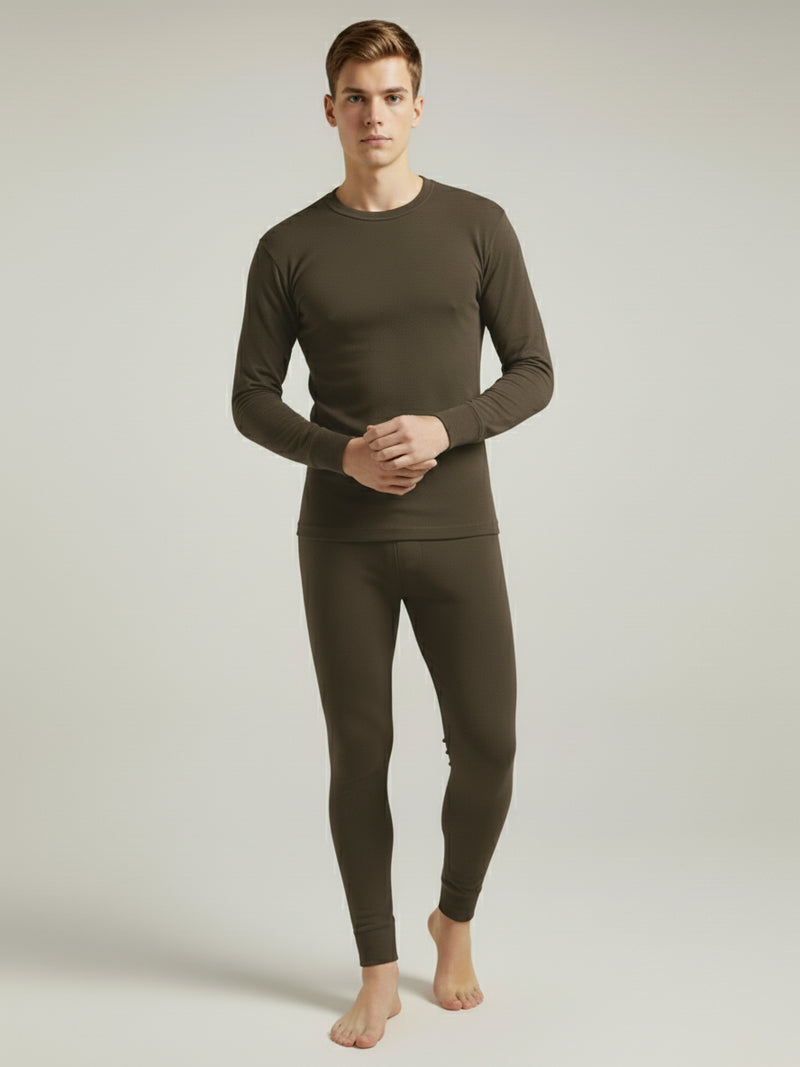 VZV Warmer Suit For Men-Dark Brown-VZV09
