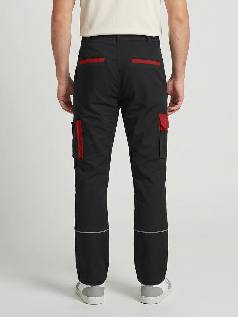 Black Cargo Trouser For Men-BE5336