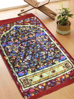 Super Soft Muslim Prayer Foam Thick Velvet Non-Slip Janamaz-BE1649/BR13880