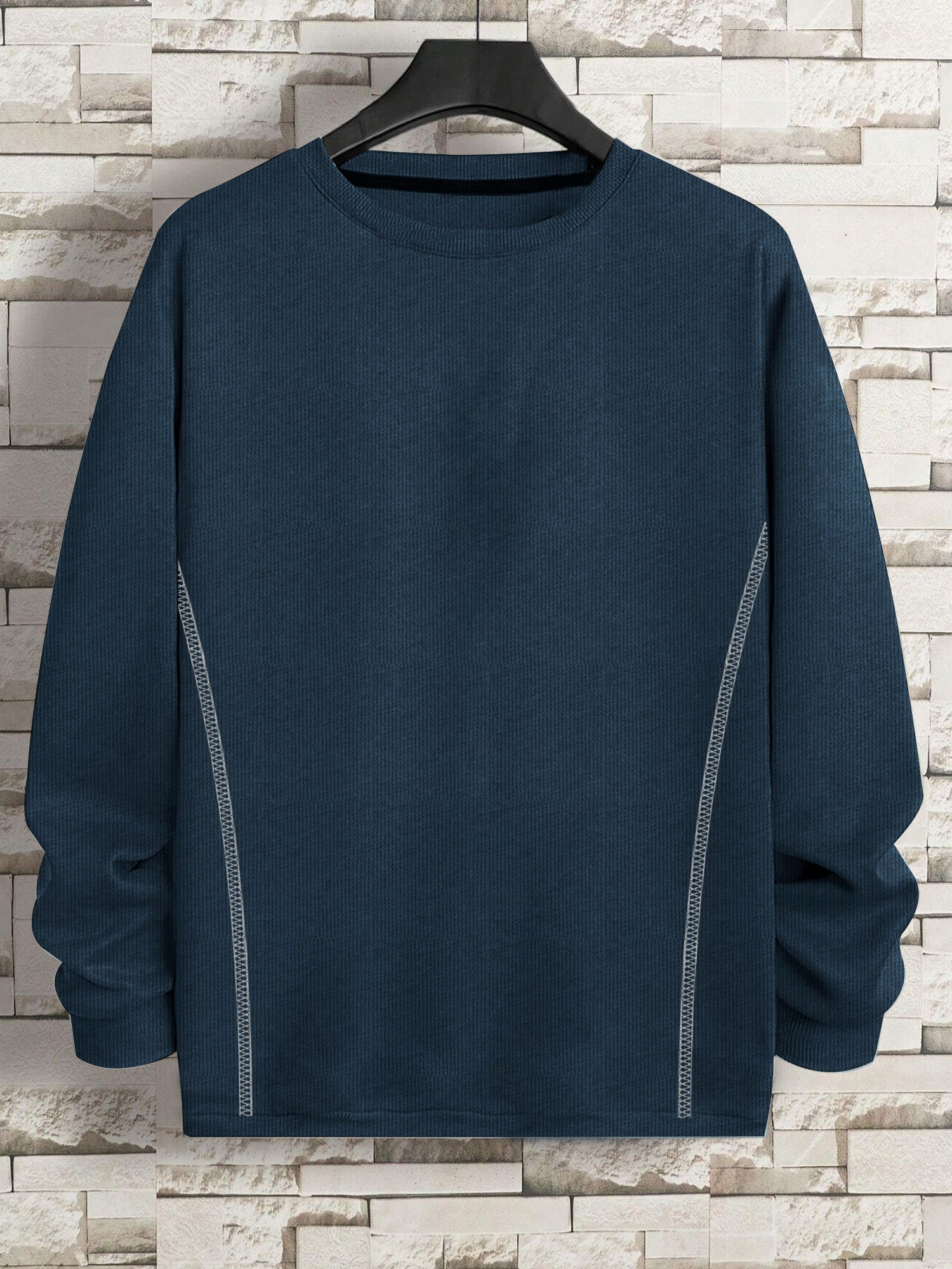 NEXT Crew Neck Thermal Sweatshirt For Men-Navy-SP3373