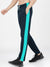 Summer Single Jersey Slim Fit Trouser For Men-Navy With Cyan Stripe-SP126/RT2097