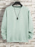 Next Terry Fleece Crew Neck Sweatshirt For Men-Cyan-SP3310