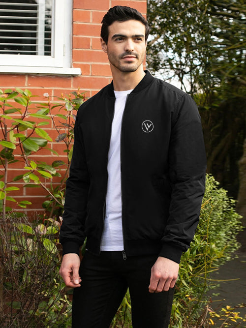 Louis Vicaci Zipper Fur Bomber Jacket For Men-Black-BE209/BR1010
