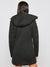 Day's Salon Wool Hooded Coat For Ladies-Charcoal Melange-SP1049