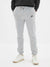 NK Fleece Gathering Bottom Trouser For Men-Grey Melange-SP528