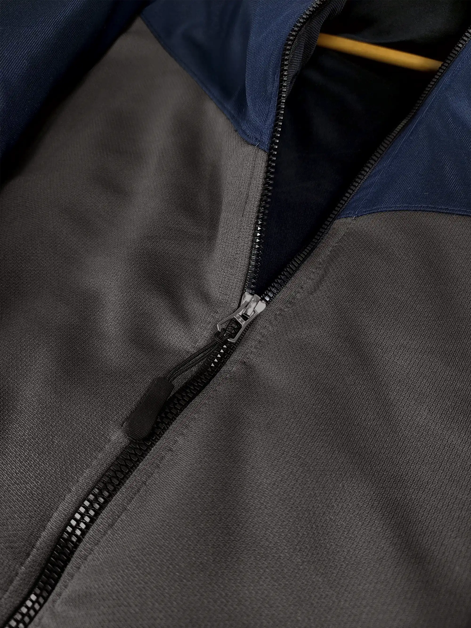 Payper Zipper Puffer Jacket For Men-Dark Navy With Charcoal-PH07