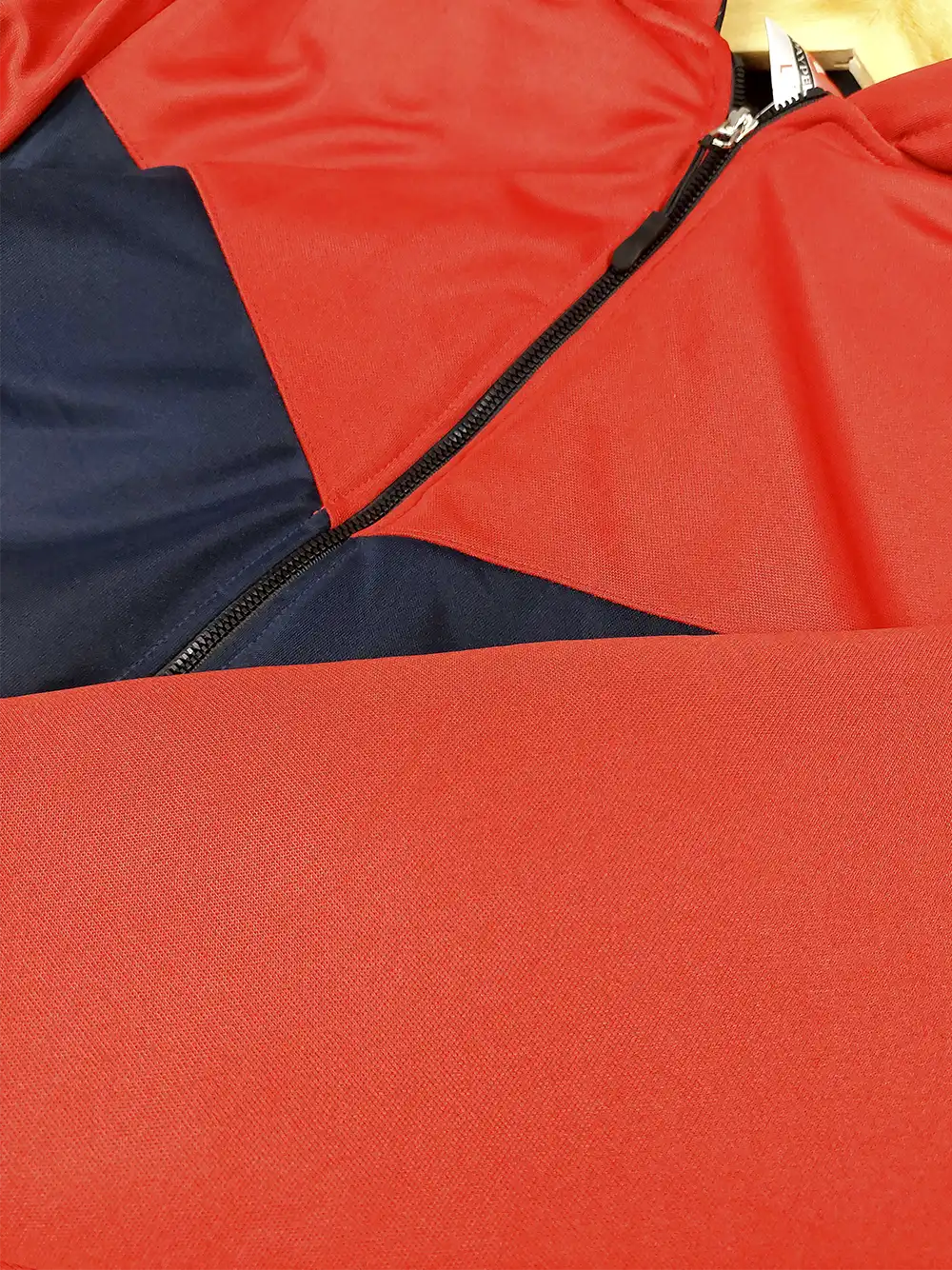 Payper Zipper Puffer Hoodie For Men-Red & Navy-PH04