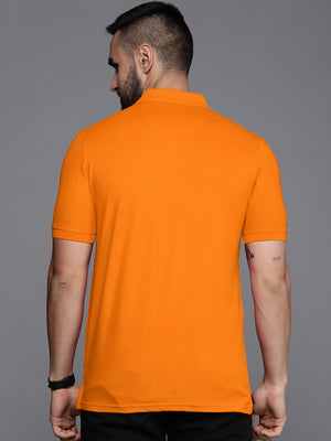 PYPR Summer Solid Polo Shirt For Men-Orange-BE1596/BR13827