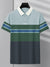 DCSH P.Q Half Sleeve Polo For Men-Navy & Green with Sky-SP1630/RT2387