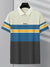 DCSH P.Q Half Sleeve Polo For Men-Black & Blue with Off White-SP1631