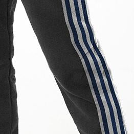 brandsego - Adidas Single Jersey Jogger Trouser For Kids-Charcoal With Stripes-NA8713