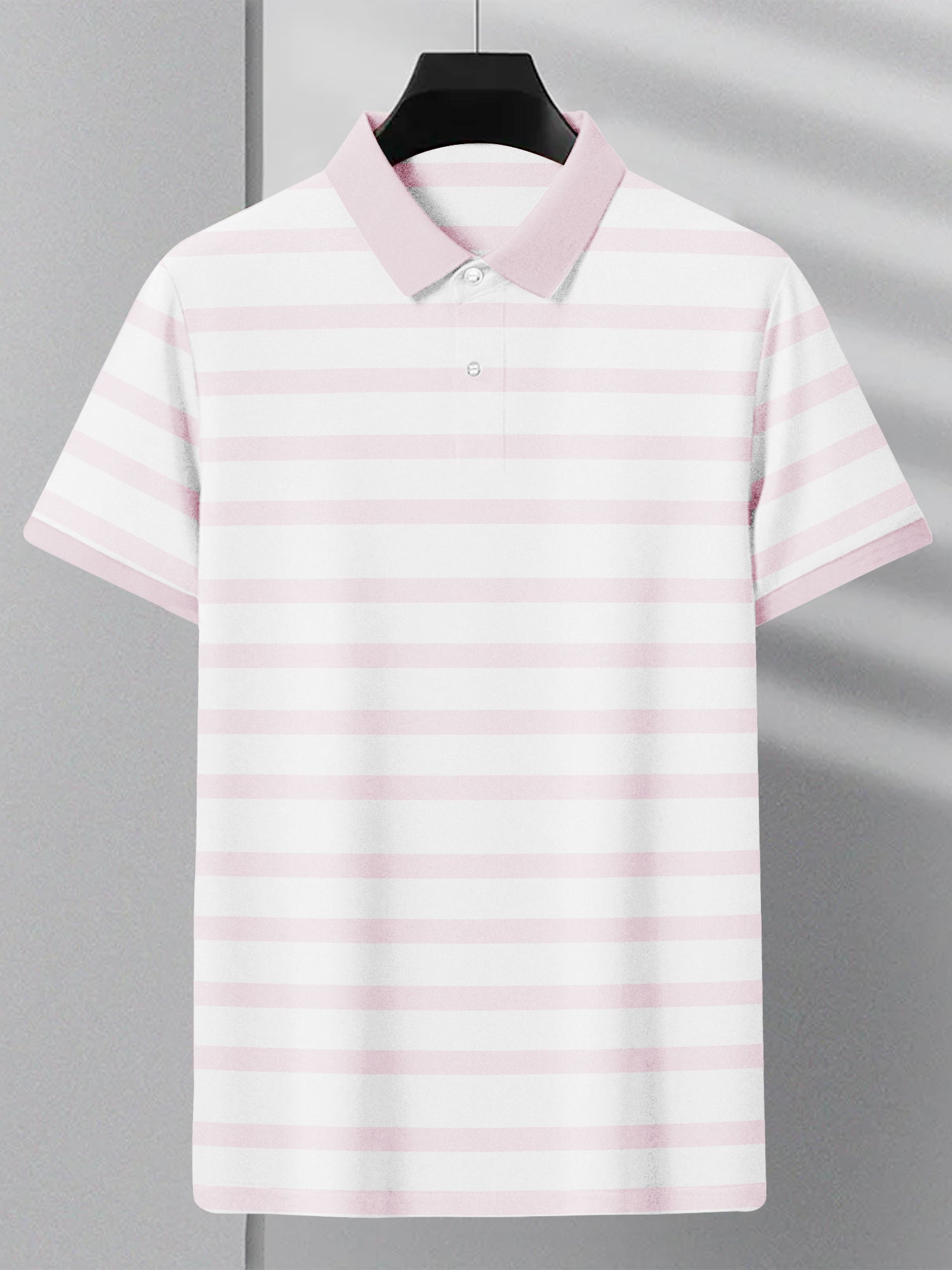 NXT Summer Single Jersey Polo Shirt For Men-White with Stripes-SP3214