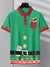 NXT Single Jersey Half Sleeve Polo For Men-Green with Allover Print-SP1638