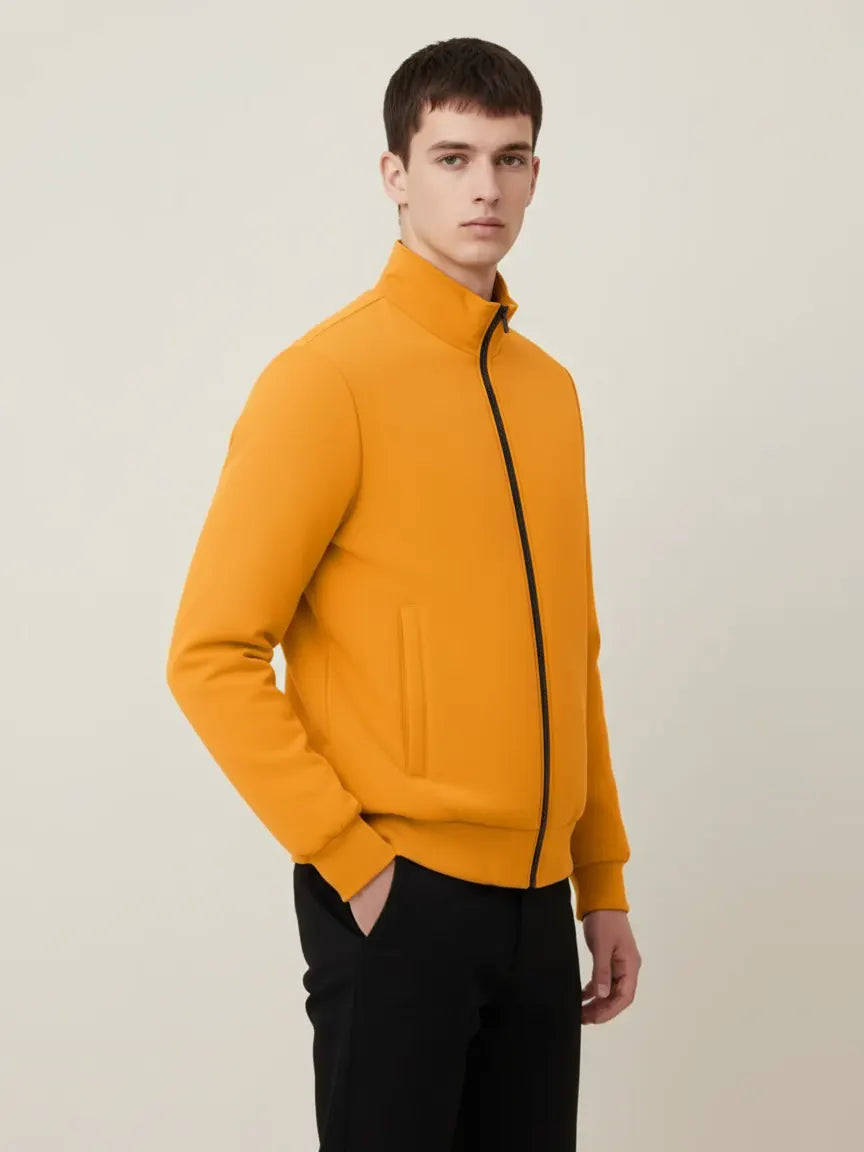 Payper Puffer Zipper Mockneck Jacket For Men-Bright Orange-PH18