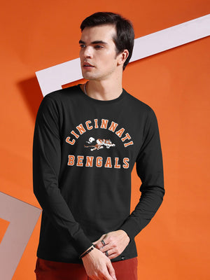 47 Single Jersey Crew Neck Long Sleeve Shirt For Men-Black-SP1837