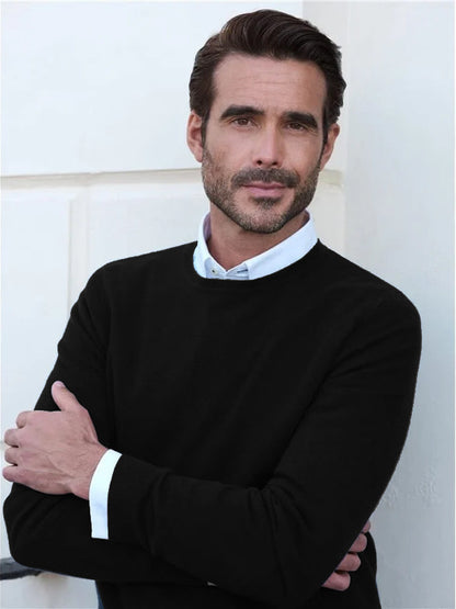 Full Fashion Wool Sweatshirt For Men-Black-BE387/BR1152