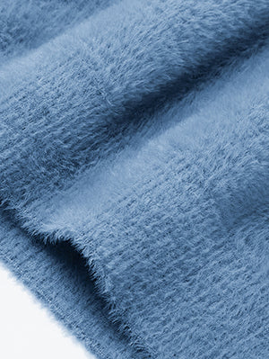 Louis Vicaci Turtle Neck Rabbit Wool Sweatshirt-Light Blue-BE414/BR1176
