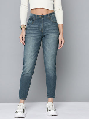 Papaya Slim Fit Non Stretch Denim For Ladies-Blue Faded-SP2574