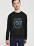 Baby Club Terry Fleece Sweatshirt For Kids-Black with Print-SP142