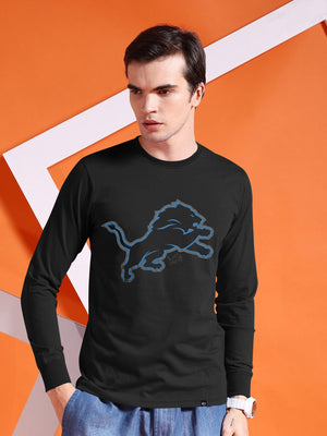 47 Single Jersey Crew Neck Long Sleeve Shirt For Men-Black-SP1838