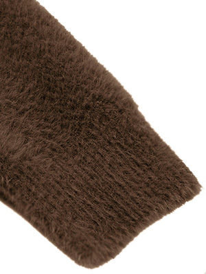 Louis Vicaci Turtle Neck Rabbit Wool Sweatshirt-Light Brown-BE416/BR1178