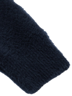 Louis Vicaci Turtle Neck Rabbit Wool Sweatshirt-Navy-BE413/BR1175