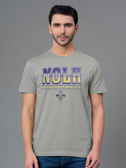 47 Single Jersey Crew Neck Tee Shirt For Men-Slate Grey with Print-SP1654/RT2394