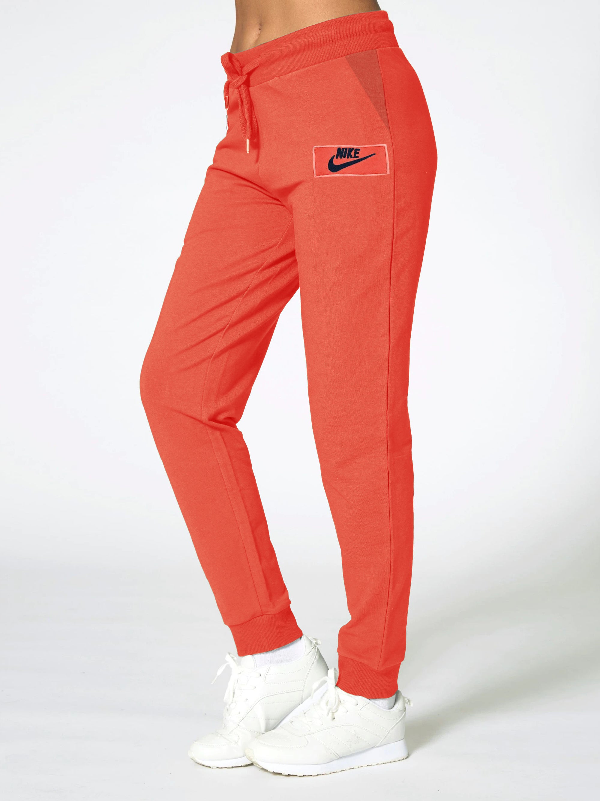 NK Fleece Slim Fit Trouser For Ladies-Orange-SP679