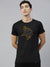 47 Crew Neck Half Sleeve Tee Shirt For Men-Black with Print-BE1114