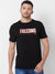 47 Crew Neck Half Sleeve Tee Shirt For Men-Black with Print-BE1118