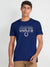 47 Crew Neck Half Sleeve Tee Shirt For Men-Blue with Print-BE1100