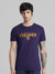 47 Crew Neck Half Sleeve Tee Shirt For Men-Purple with Print-BE1107